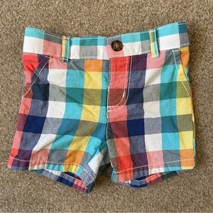 Carter’s Multicolour Plaid Shorts 9 Months